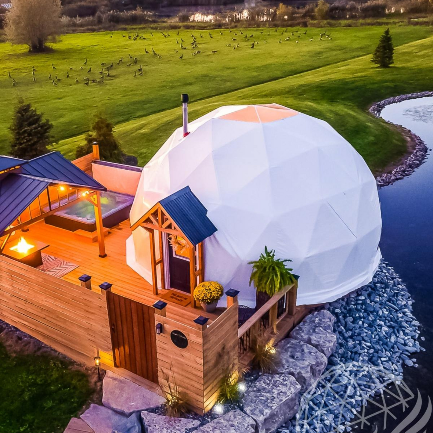Phoenix Domes 23ft Deluxe Glamping Package | 400 sqft
